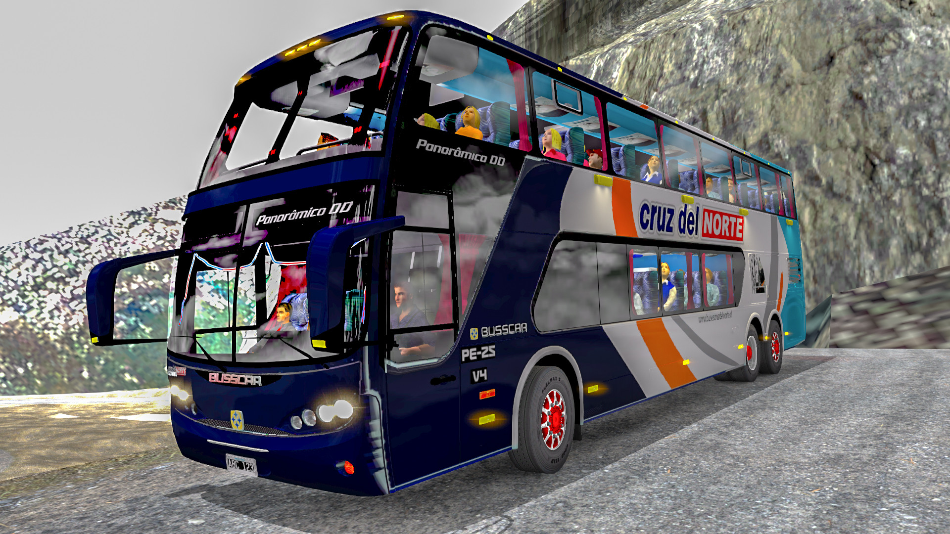 Busscar Scania Panoramico DD 6x2 Bus Mod - ETS2 1.37, 1.38 V4 - ETS 2